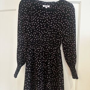 BB Dakota Black Dress with Pink Floral Design (Small)